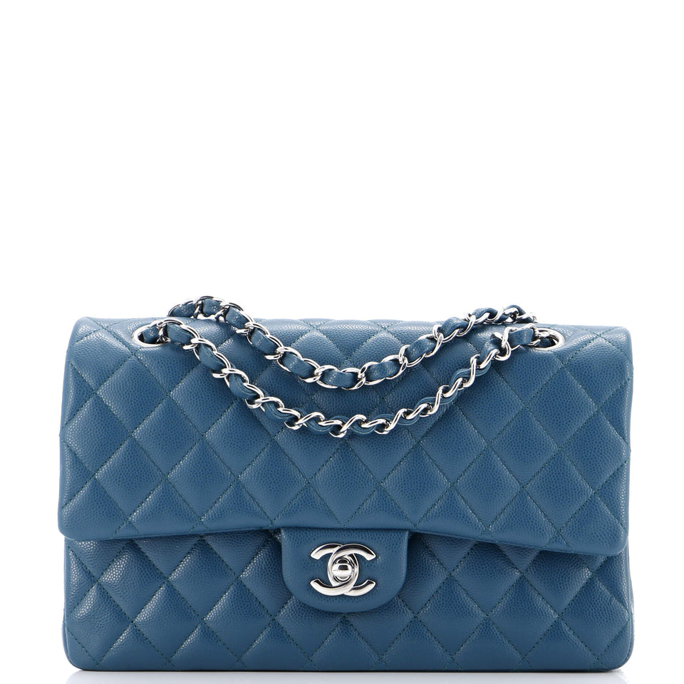 Classic Double Flap Bag Quilted Caviar Medium