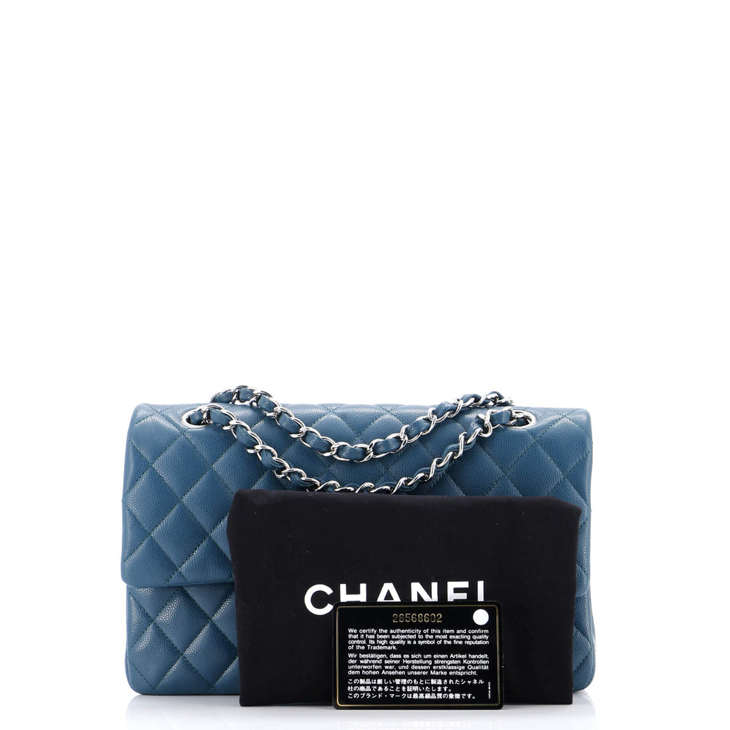 Classic Double Flap Bag Quilted Caviar Medium