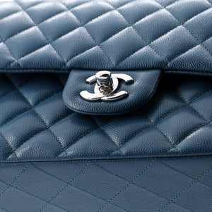 Classic Double Flap Bag Quilted Caviar Medium
