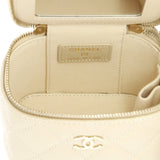 Classic Vanity Case with Chain Quilted Caviar Mini