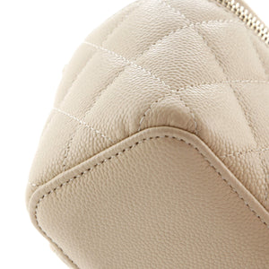Classic Vanity Case with Chain Quilted Caviar Mini