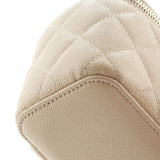Classic Vanity Case with Chain Quilted Caviar Mini