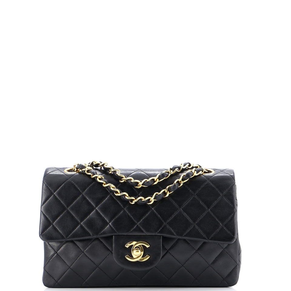 Vintage Classic Double Flap Bag Quilted Lambskin Small