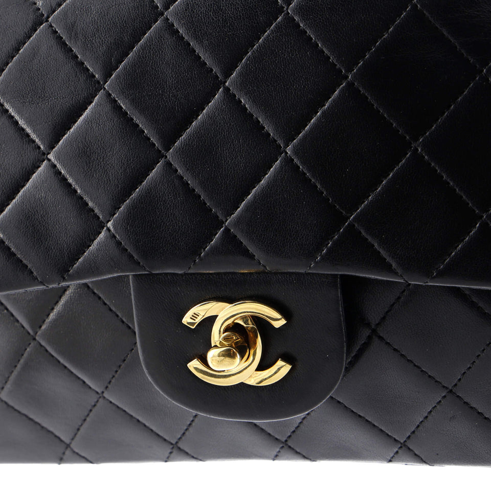 Vintage Classic Double Flap Bag Quilted Lambskin Small