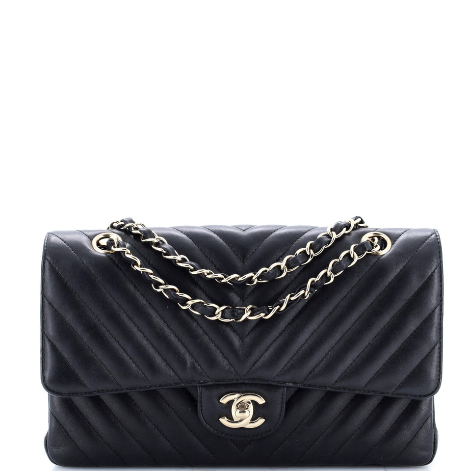 Classic Double Flap Bag Chevron Lambskin Medium