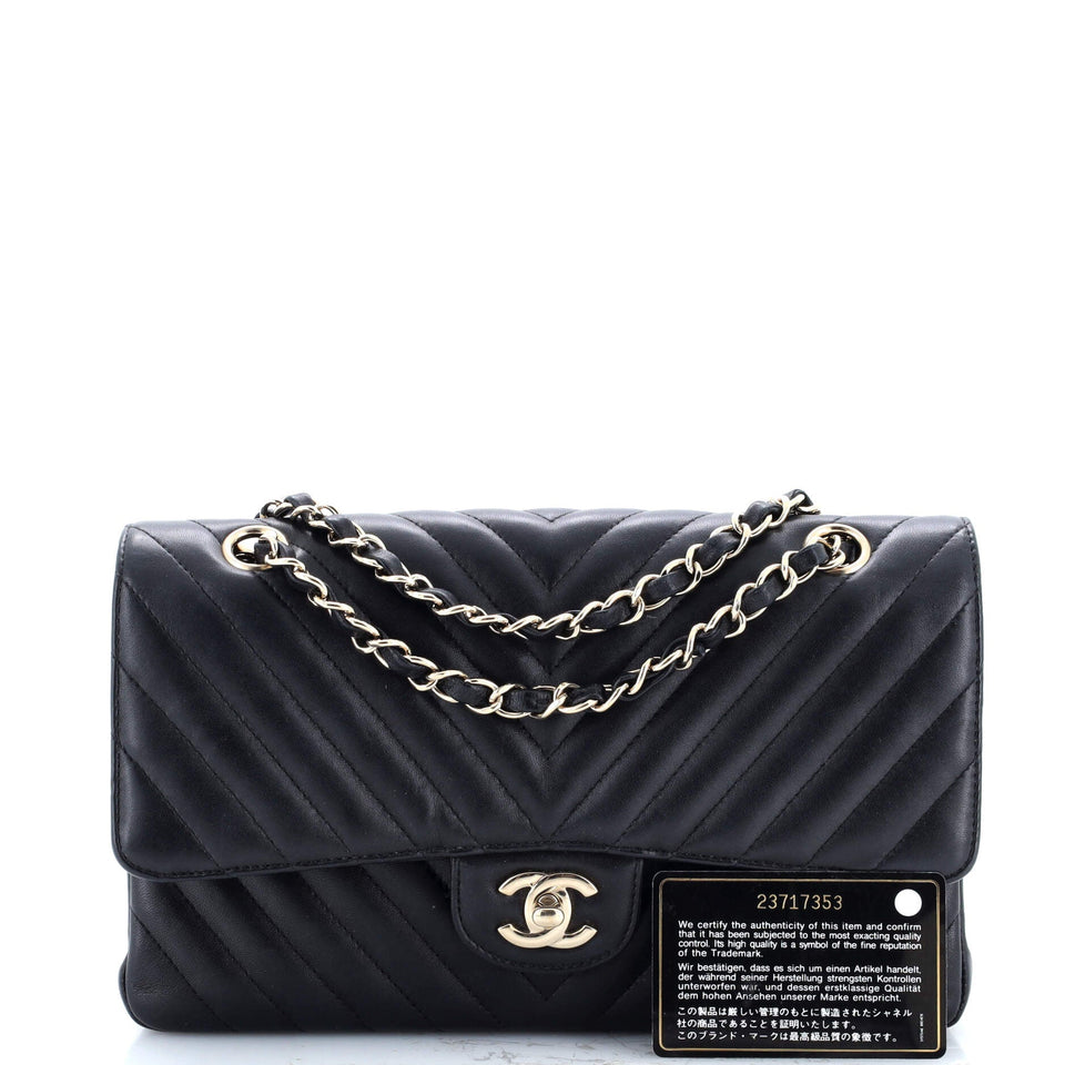 Classic Double Flap Bag Chevron Lambskin Medium