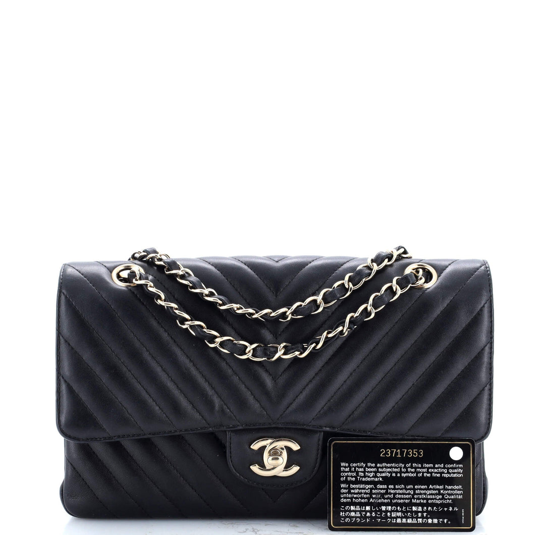 Classic Double Flap Bag Chevron Lambskin Medium