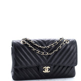 Classic Double Flap Bag Chevron Lambskin Medium