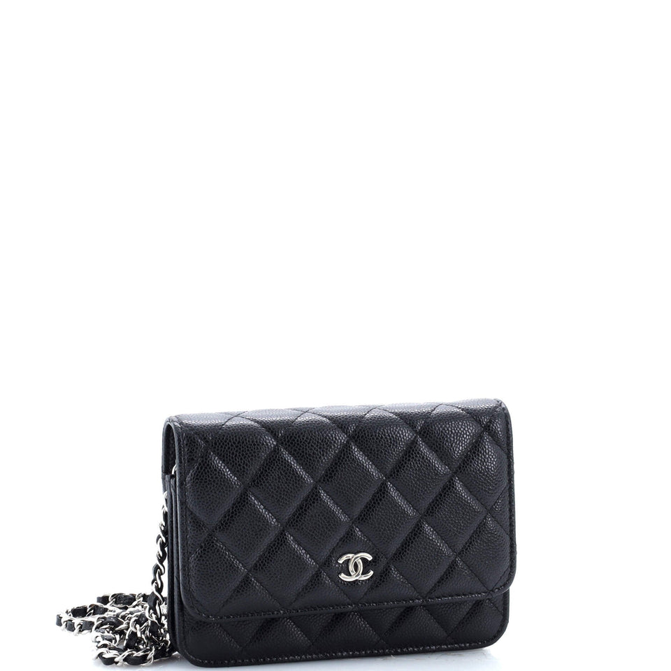 Wallet on Chain Quilted Caviar Mini