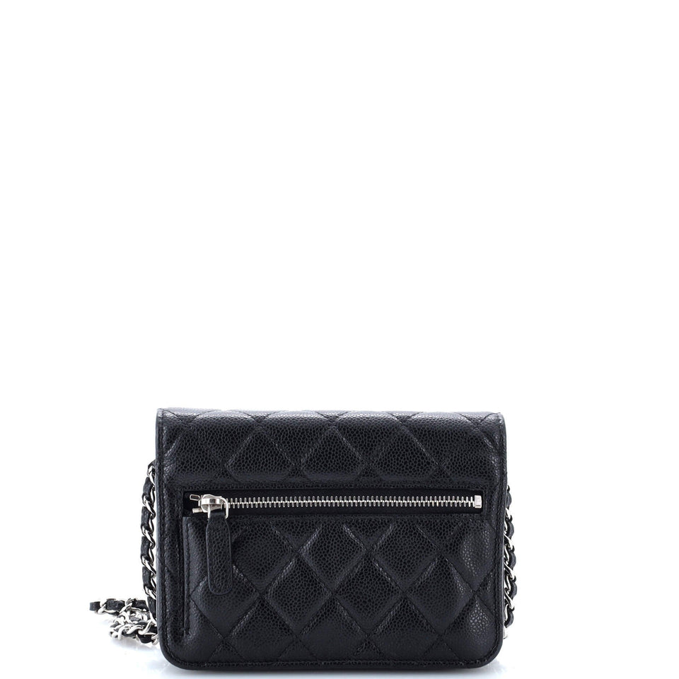 Wallet on Chain Quilted Caviar Mini
