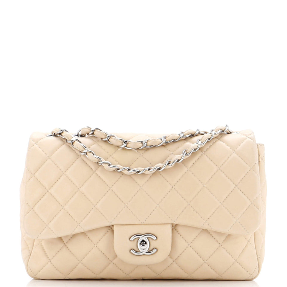 Classic Single Flap Bag Quilted Lambskin Jumbo