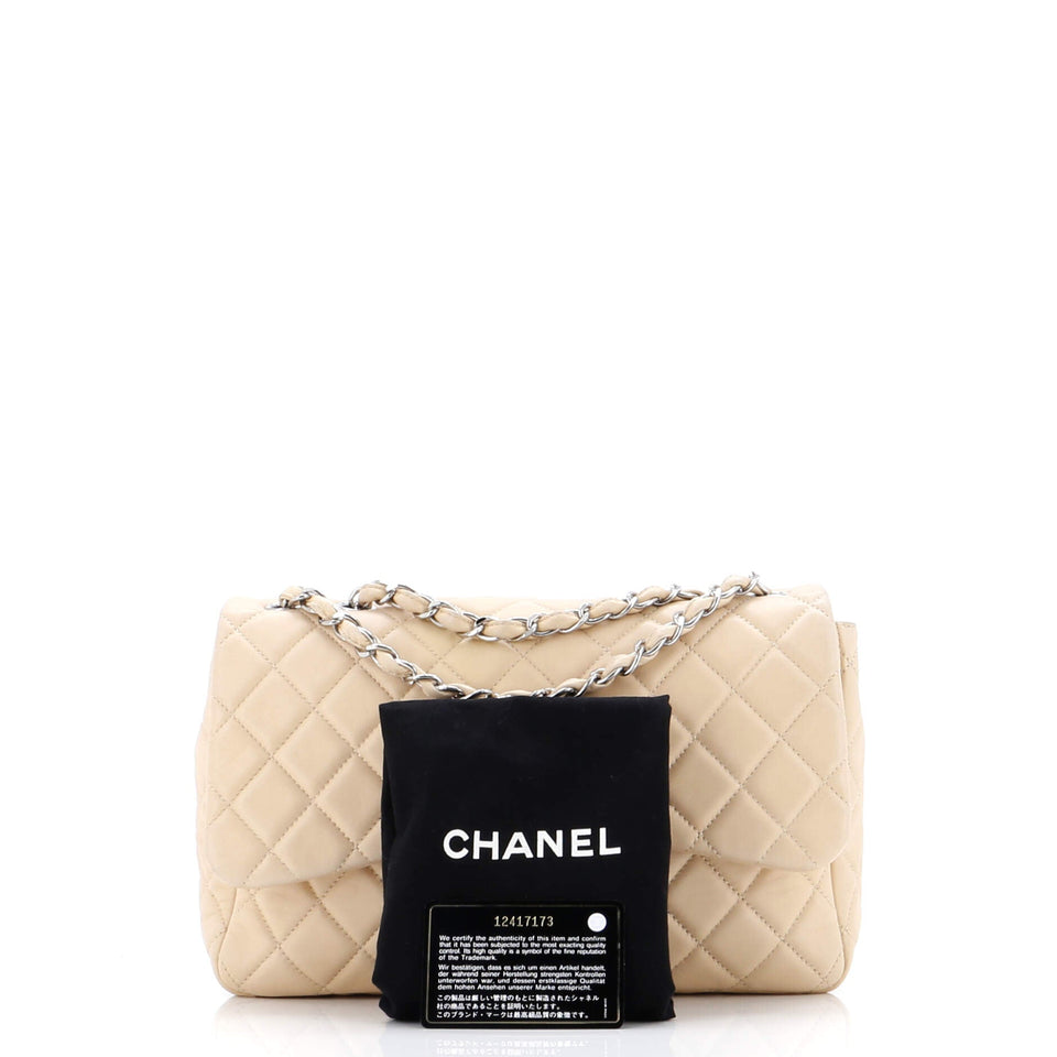 Classic Single Flap Bag Quilted Lambskin Jumbo