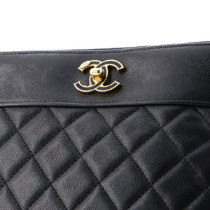 Mademoiselle Vintage O Case Clutch Quilted Sheepskin Medium