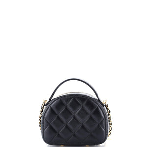 Chic Riviera Vanity Case with Chain Quilted Lambskin Mini