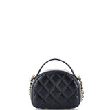 Chic Riviera Vanity Case with Chain Quilted Lambskin Mini