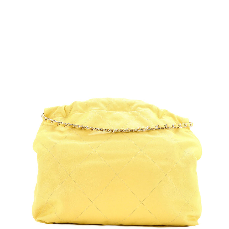 22 Chain Hobo Quilted Caviar Medium