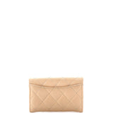 Classic Flap Card Holder Quilted Caviar