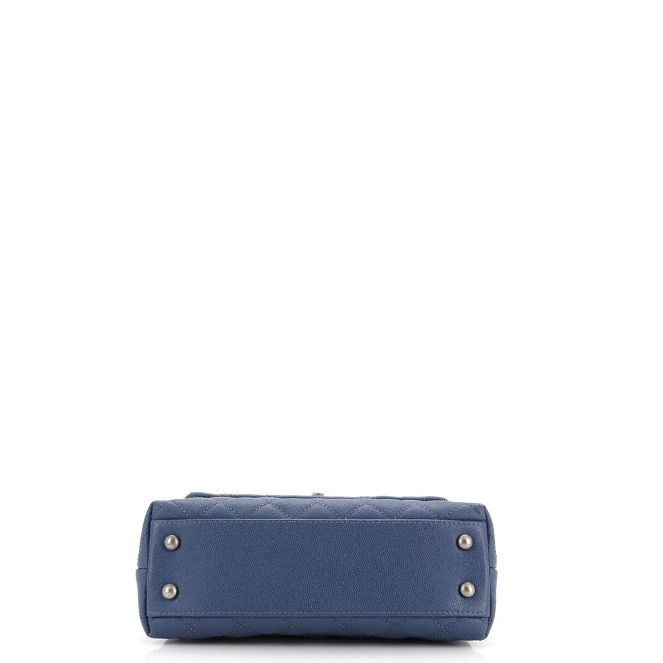 Coco Top Handle Bag Quilted Caviar Mini