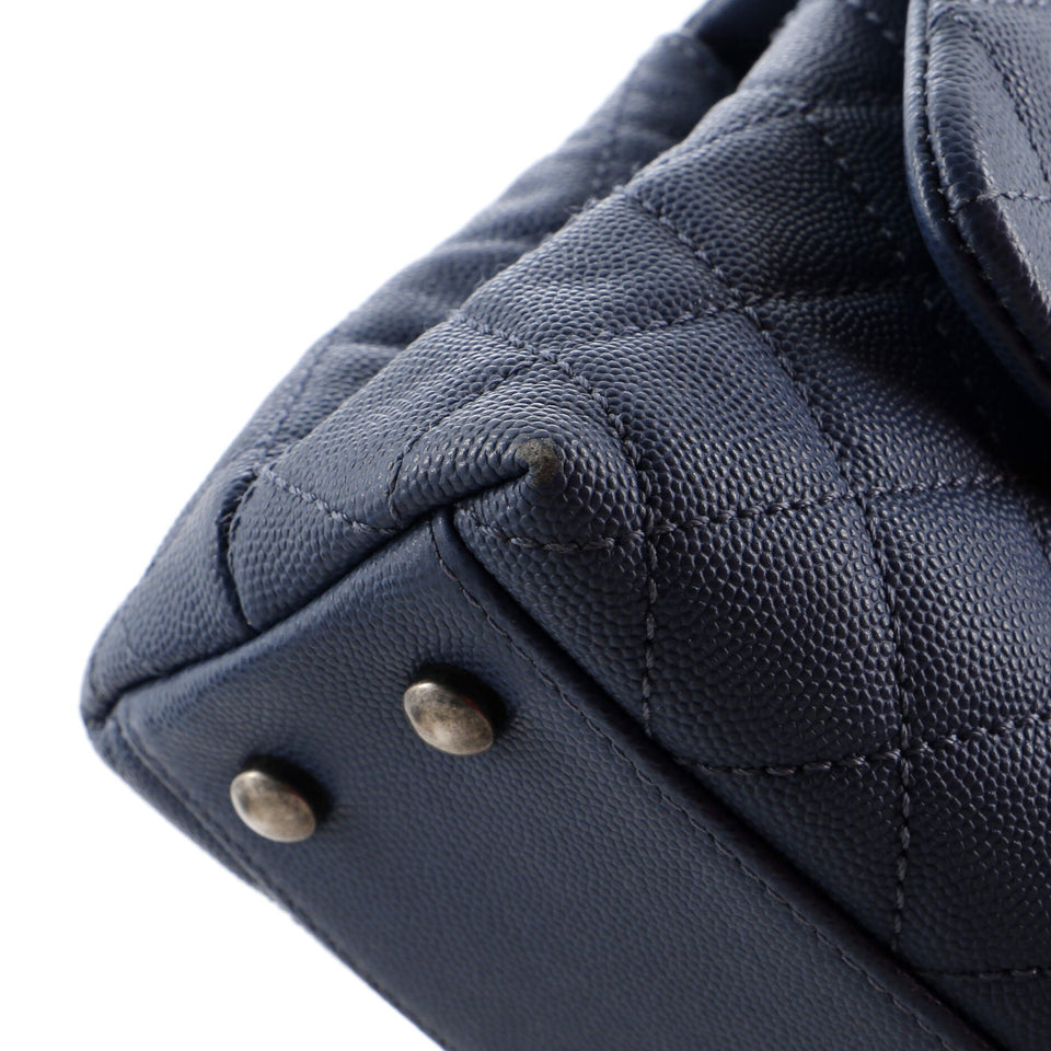 Coco Top Handle Bag Quilted Caviar Mini