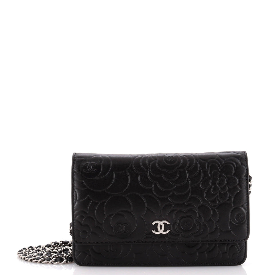 Wallet on Chain Camellia Lambskin