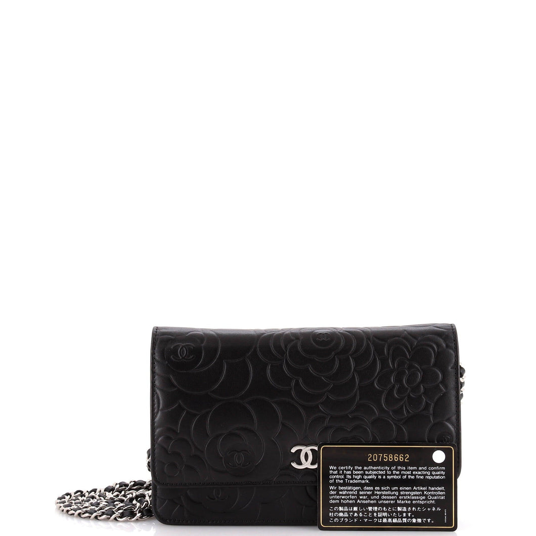 Wallet on Chain Camellia Lambskin