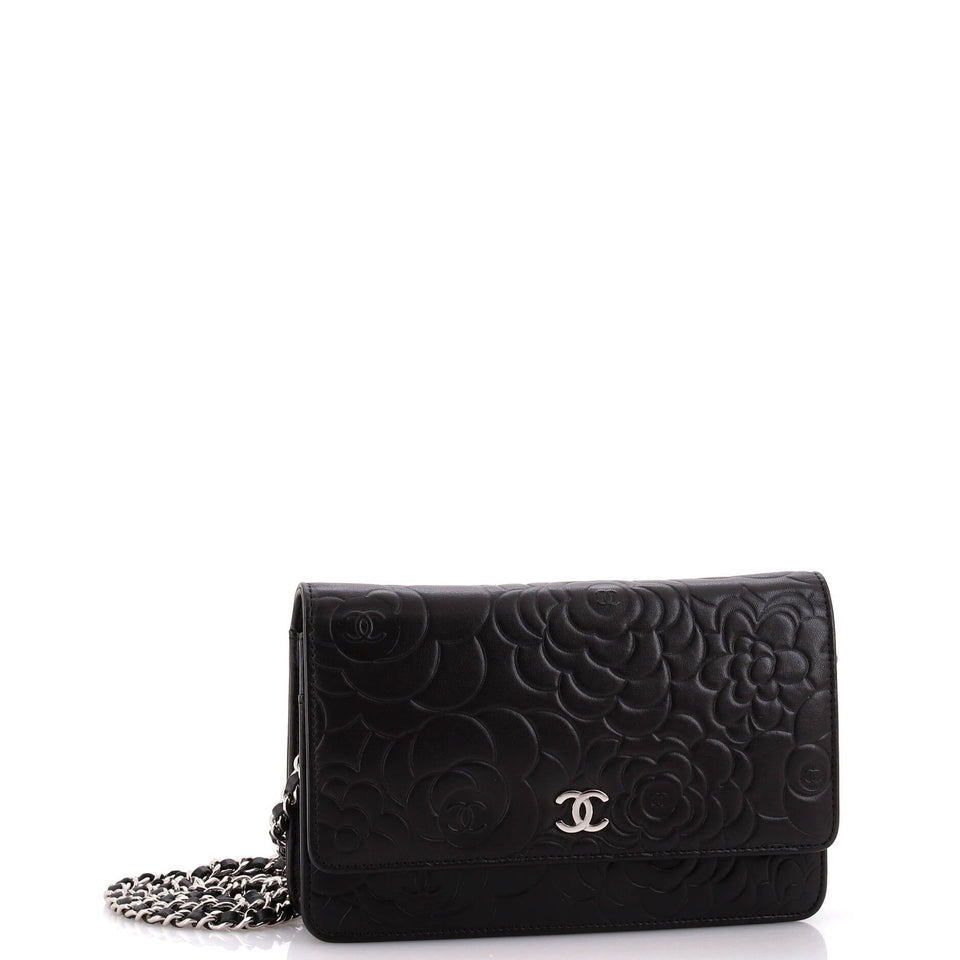 Wallet on Chain Camellia Lambskin