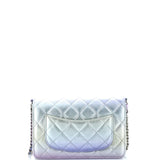 Wallet on Chain Quilted Gradient Metallic Calfskin with Gradient Hardware