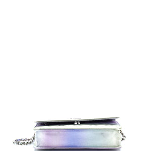 Wallet on Chain Quilted Gradient Metallic Calfskin with Gradient Hardware