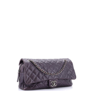 Easy Flap Bag Quilted Caviar Large