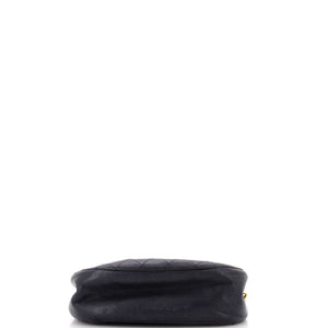 Vintage Round Flap Bag Quilted Lambskin Small
