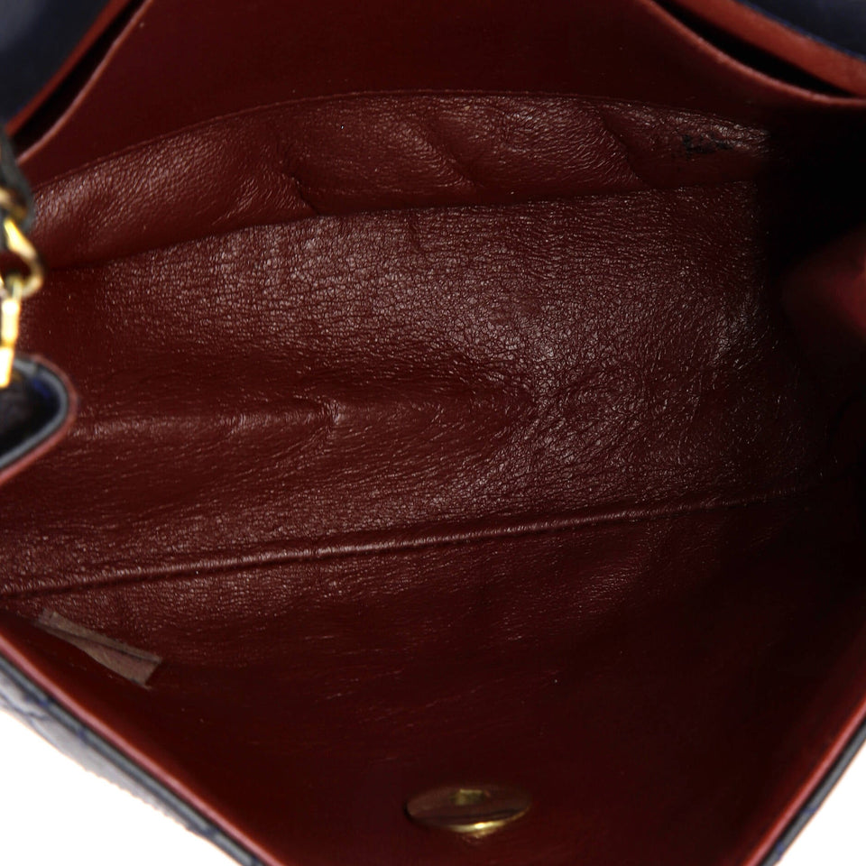 Vintage Round Flap Bag Quilted Lambskin Small