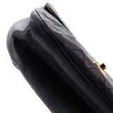 Vintage Round Flap Bag Quilted Lambskin Small