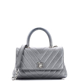 Coco Top Handle Bag Chevron Caviar Mini