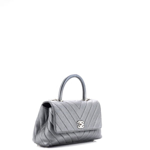 Coco Top Handle Bag Chevron Caviar Mini