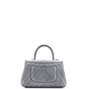 Coco Top Handle Bag Chevron Caviar Mini