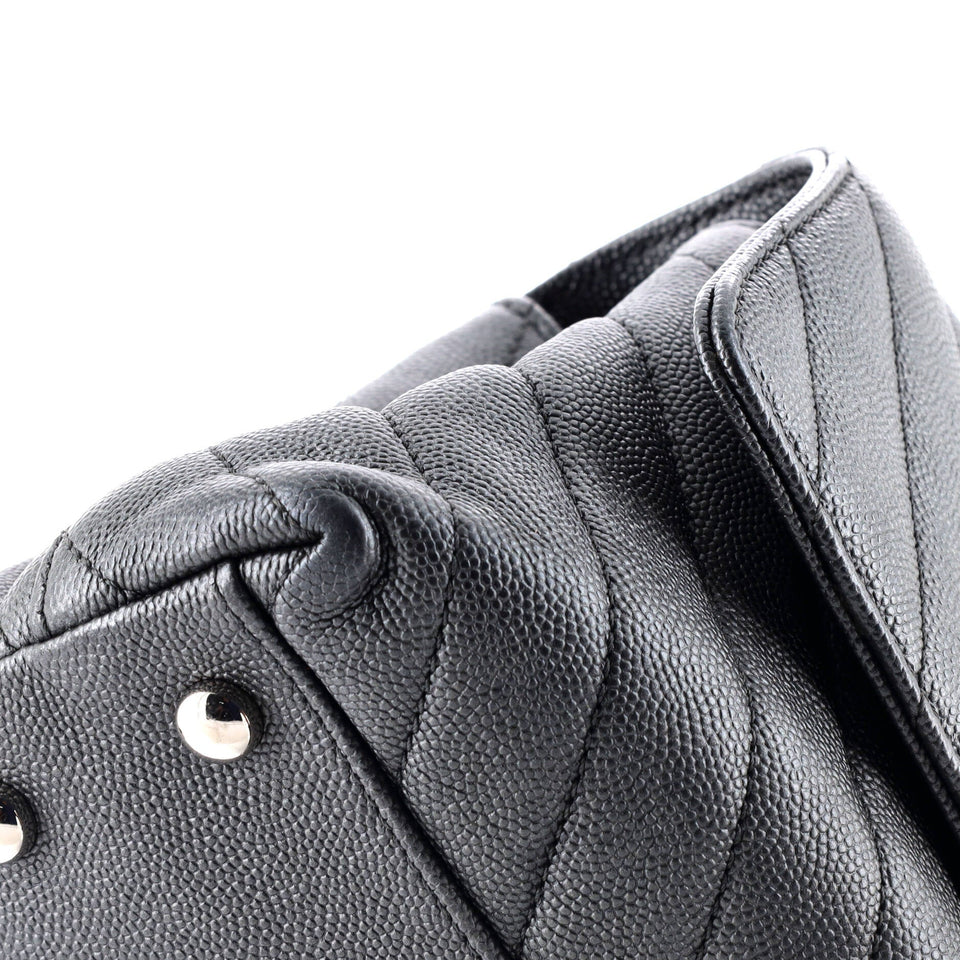 Coco Top Handle Bag Chevron Caviar Mini