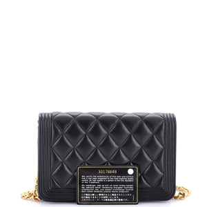 Boy Wallet on Chain Quilted Lambskin