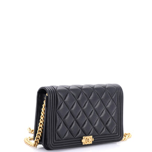 Boy Wallet on Chain Quilted Lambskin