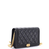 Boy Wallet on Chain Quilted Lambskin