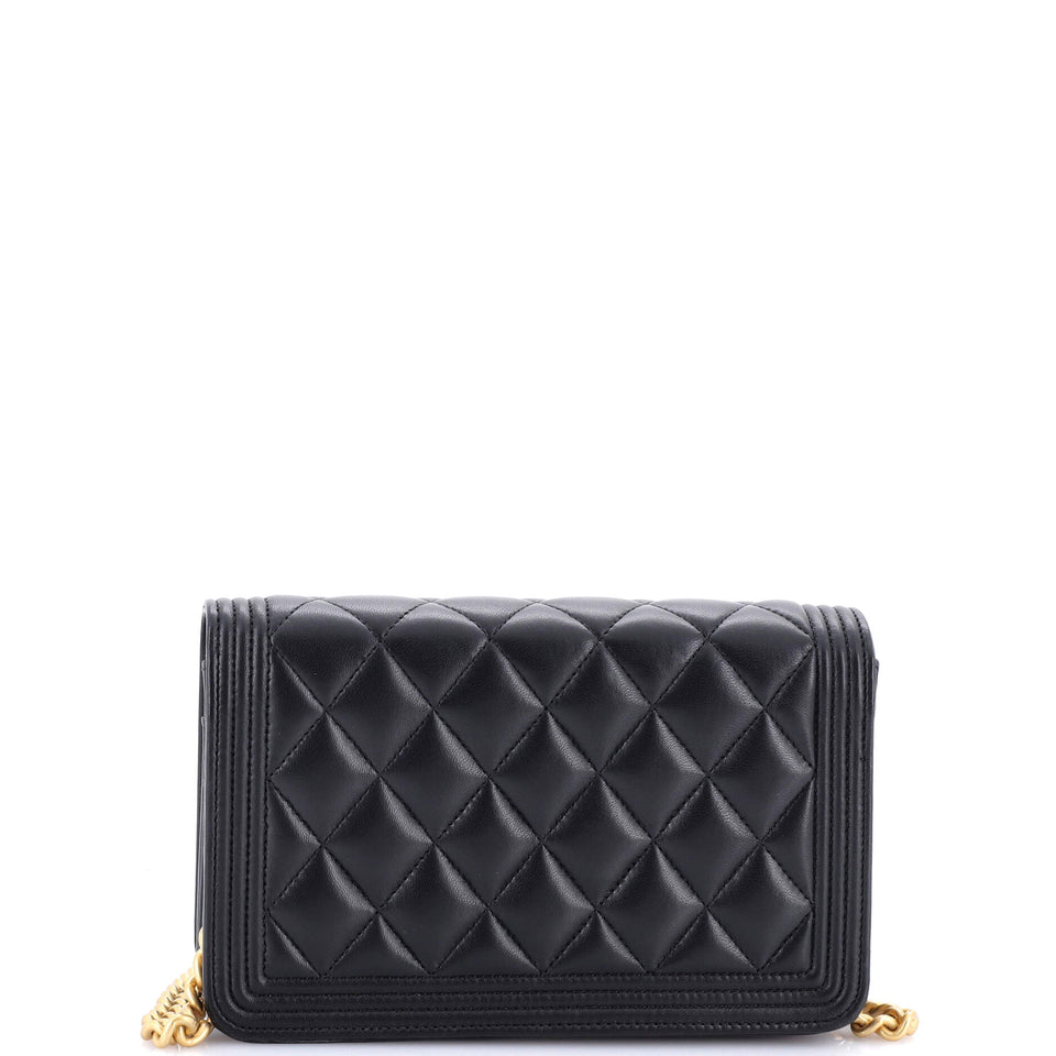 Boy Wallet on Chain Quilted Lambskin