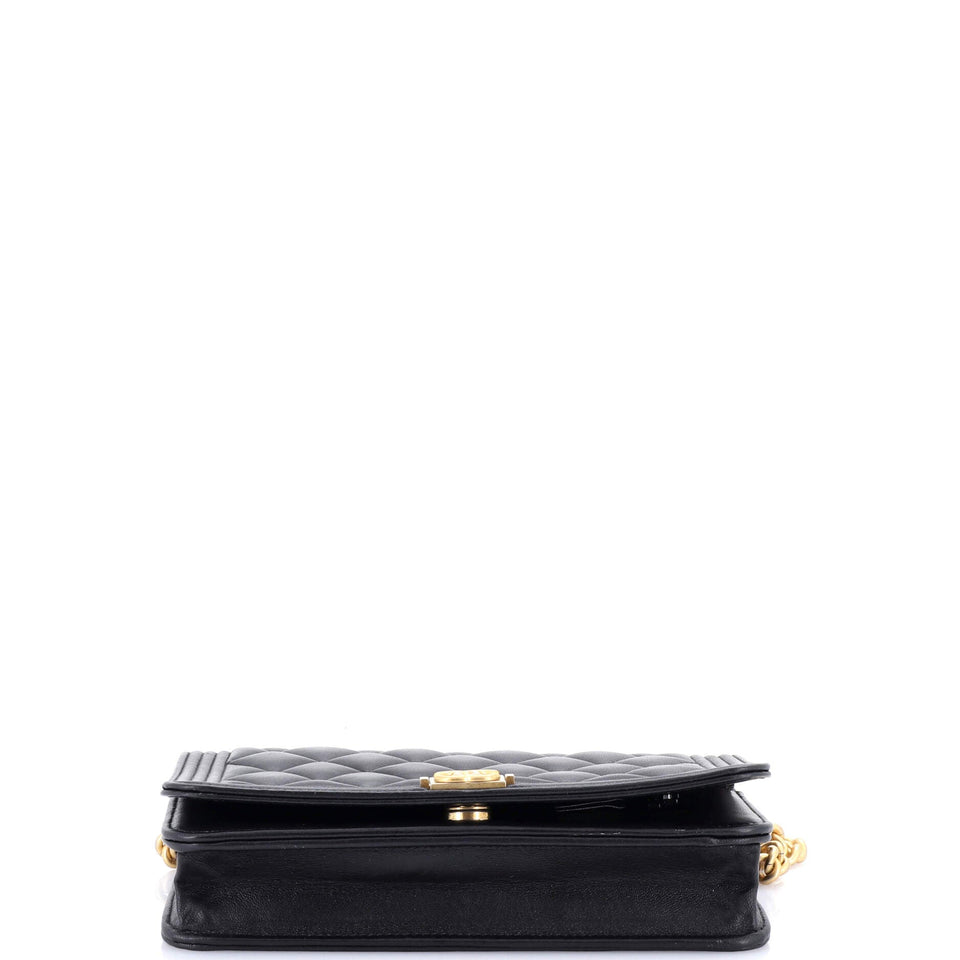 Boy Wallet on Chain Quilted Lambskin
