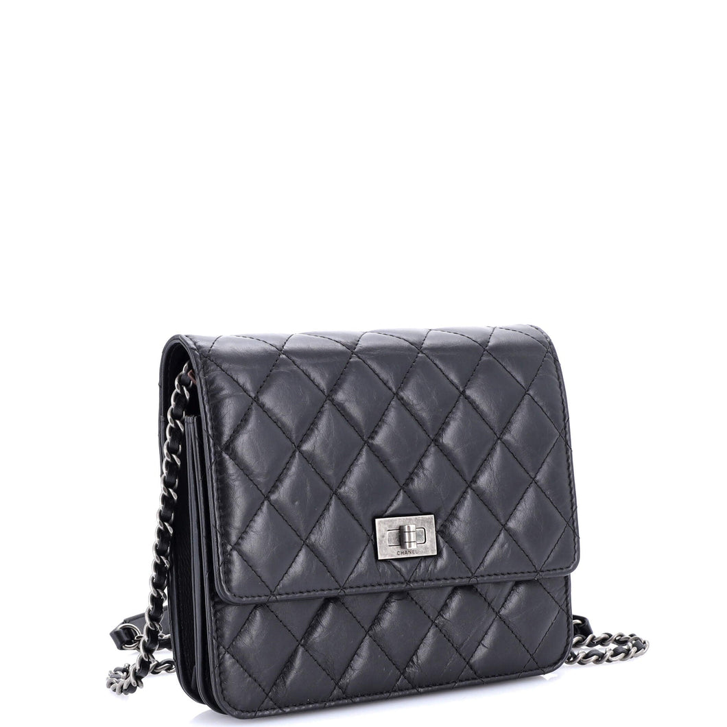 Reissue 2.55 Square Wallet on Chain Quilted Aged Calfskin