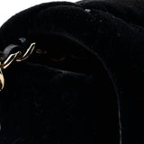 CC Chain Clutch Quilted Velvet with Crystals