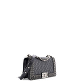 Chained Boy Flap Bag Quilted Glazed Calfskin Old Medium