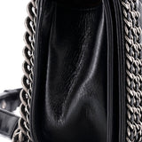 Chained Boy Flap Bag Quilted Glazed Calfskin Old Medium