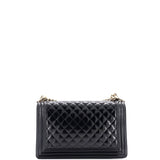Boy Flap Bag Quilted Patent New Medium