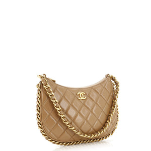 CC Chain Around Hobo Quilted Lambskin
