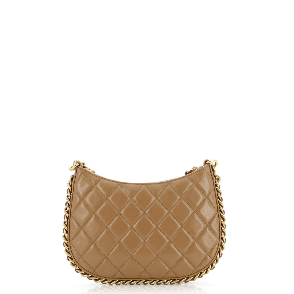 CC Chain Around Hobo Quilted Lambskin