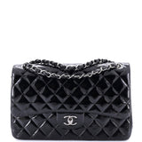 Classic Double Flap Bag Quilted Patent Jumbo