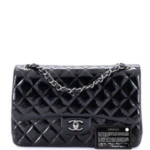 Classic Double Flap Bag Quilted Patent Jumbo